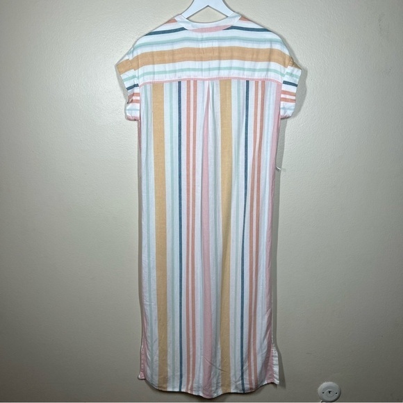 Rails Womens Suri Melon Stripe Rayon Linen Blend Midi Dress Size XS Multicolor - Picture 8 of 10